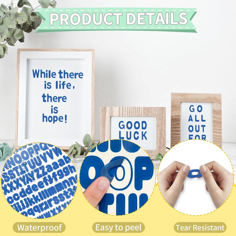 starboling Alphabet Stickers, 1''Inch 12 Sheets Blue Letter Stickers Self-Adhesive Vinyl for Mailbox Numbers, Bulletin Boards & Home Decor - Image 3